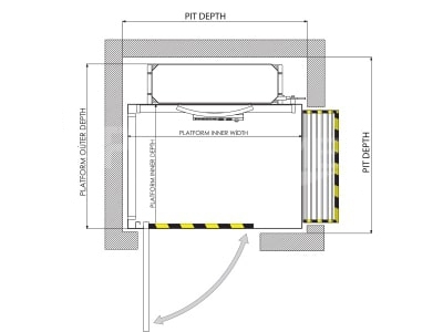 Offene Plattformlifte für Behinderte