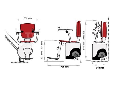 Plattformlifte für Personen mit Sitzplatz für Behinderte