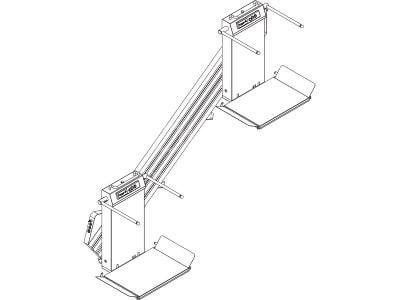 Plattformlifte für Behinderte mit gerader Treppe