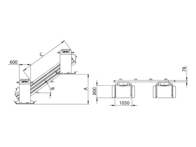 Plattformlifte für Behinderte mit gerader Treppe